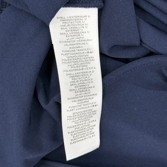 Adrianna Papell Dress SZ Small NWT Navy Chiffon Overlay Draped Evening Cocktail - Picture 15 of 16